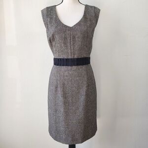 Vintage Y2k Fall 2011 Banana Republic Womens Size 10‎ Black Gray Wool Dress